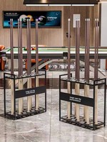 Support de présentation de queue de billard de style moderne personnalisable, support en métal pour ranger les queues de billard