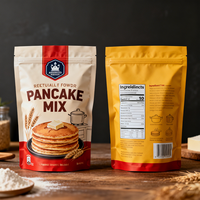 Sachet Doypack personnalisé pour mélange de crêpes, sachet plat, emballage alimentaire de qualité alimentaire