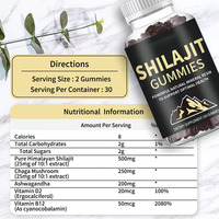 Bonbons gélifiés au Shilajit pur de l'Himalaya, marque privée, vitamines et suppléments pour hommes adultes, efficacité antioxydante
