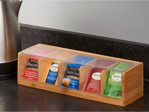 Wholesale Custom Solid Wood Desktop Storage <b>Box</b> Rectangle Shape European Design Style Acrylic Cover for Desk Storage <b>Tea</b> - Product Image 6