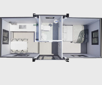 Maison conteneur pliable de taille standard, écologique et durable, alimentée à l'énergie solaire, pour logement temporaire, achat en gros abordable