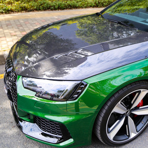 Capot en fibre de carbone ventilé pour <span class=keywords><strong>Audi</strong></span> A4 <span class=keywords><strong>S4</strong></span> RS4 B9 avec trous de dissipation thermique, kit carrosserie léger haute performance - Product Image 3