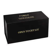 Cadeau magnétique de luxe personnalisé noir bougeoir de Noël boîtes d'emballage en papier pour bougies