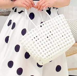 Mini sac pour enfants, panier de rangement en paille tressée pour la plage, pliable avec poignée, cadeau d'anniversaire pour enfants - Product Image 4