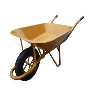 Pu Wheel Heavy Duty Welded Frame Construction Wheelbarrow