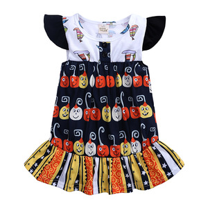 Vestido informal de verano de <span class=keywords><strong>cuentos</strong></span> para niños para niñas ODM Estilo europeo y americano Estampado de calabaza Princesa Chaleco Vestido Patrón floral - Product Image 2