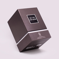 Boîtes Cadeaux de Parfum Cosmétiques avec Logo Personnalisé, Noir de Luxe, en Papier, pour Bouteilles Magnétiques, 30ML 50ML 100ML