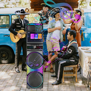 Altoparlante DJ con Doppio Woofer da 12 Pollici, Schermo Display, Grande Potenza TWS, Microfono Wireless GD-1423 - Product Image 6