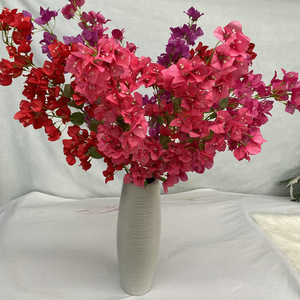Flores Artificiales Queyiyi, Buganvilia de Seda de 100cm-200cm, Planta Decorativa para Interiores y Exteriores - Product Image 1