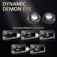 Phares LED dynamiques pour voiture, 3 pouces, type Devil Eye, yeux de démon, nouveaux accessoires d'éclairage automobile étanches, couleur 6000K