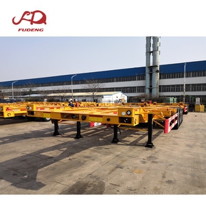 Semi-remorque à plateau squelette personnalisée à 2/3/4 essieux, 20 pieds, 40 pieds, 45 pieds, en acier, pour le <span class=keywords><strong>transport</strong></span> de conteneurs portuaires - Product Image 2