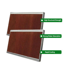 Systèmes de refroidissement mural pour élevage de volailles / rideaux d'eau 7090/7060/5090, coussin en papier humide évaporatif pour poulailler - Product Image 1