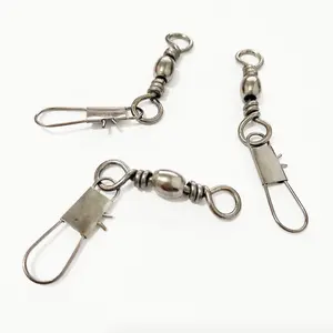 3 4 5 Joint Fishing Swivels Ball Bearing Snap Three Jointed Rolling Swivels  Stainless Steel Connector Barrel Swivel Tackle Peche