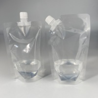 Sac en plastique de jus de bière d'emballage liquide de poche de chapeau de bec de 500ml avec le bec pour le liquide