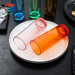 Wieder verwendbare Milch/Tee/Saft Tasse Farbiger Kunststoff Highball Becher Glas 360ml Eleganter Look Plastik becher - Product Image 1