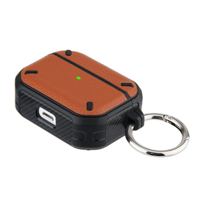 Funda de cuero al por mayor <span class=keywords><strong>2021</strong></span> PU funda de lujo funda protectora de auriculares con llavero para Airpod Pro fundas para Airpod 3 <span class=keywords><strong>2</strong></span> 1 - Product Image 5