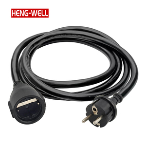 HENG-WELL cee7/<span class=keywords><strong>7</strong></span> Cắm Châu Âu không thấm nước điện mở rộng dây Schuko cắm với cáp cao su dẫn Châu Âu CE phê duyệt - Product Image 1