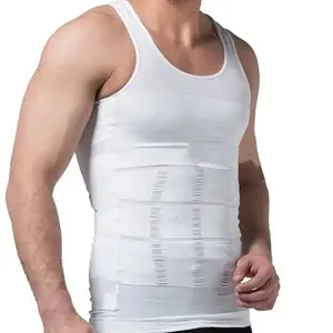 男士腰部塑形压缩衬衫瘦身衬衫减肥背心