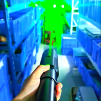 B030 Raycus Lampe torche laser bleue/verte 450nm/520nm longue portée, autonivelante, allumeur pour le camping