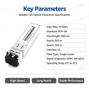 Düşük Minimum Sipariş Adedi 10G SFP Alıcı-Verici Modülü LR SR 850nm 1270nm 1310nm 1550nm İletim Uzaklığı 10KM-80KM POE Anahtarları Kullanımı için FTTH - Product Image 1