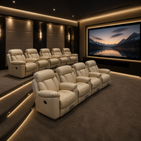 Canapé de cinéma électrique en cuir avec mousse à mémoire de forme, design pliable, mobilier de théâtre moderne, utilisation scolaire et commerciale, fauteuil de cinéma maison