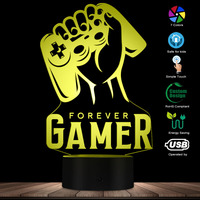 Haute qualité en gros nouveauté 3d veilleuse jeu Pad lampe jeu Console veilleuse 7 couleurs 16 couleurs Led salle de jeu Gamer