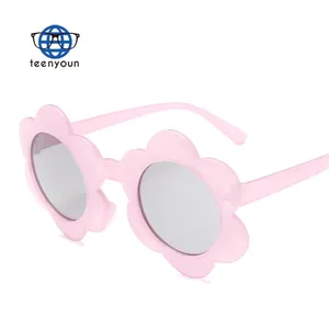 Teenyoun Fashion – lunettes de soleil à fleurs transparentes colorées pour enfants, 2023