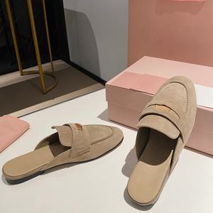 Zapatos Planos de Ballet de Cuero Genuino para Mujer, Diseño de Alta Calidad con Lazos de Seda y Satén, Pantuflas Casuales para Caminar, Aptas para Todas las Temporadas - Product Image 2