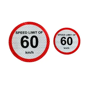 Pvc vật liệu tốc độ giới hạn đường giao thông dấu hiệu warnig phản chiếu Sticker