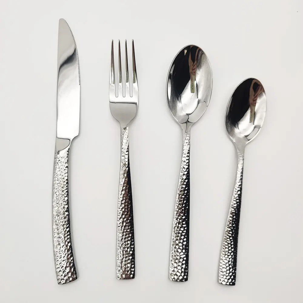 4 cái thép không gỉ muỗng nĩa dao Bộ đồ ăn dao kéo thiết lập Flatware Set cho nhà hàng tiệc cưới