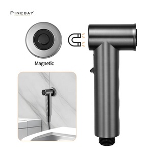 Pinebay Goede Kwaliteit Badkamer Ronde Kraan Wc Shattaf Wc Draagbare Handheld Bidet Sproeier Set Zelfreinigende Shattaf Met Slang