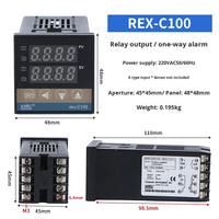 Thermostat numérique PID REXC100 M DA 220V en plastique, personnalisation OEM prise en charge, contrôleur de température pour incubateur K