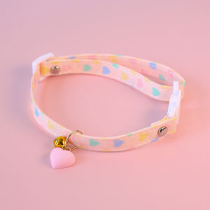 Schattige Halsband Kat Hond Bel Veiligheidsgesp Strik Macaroon Liefde Hart Kraag - Product Image 6