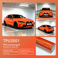 Penjualan Panas TPU Lava Orange Auto Film 1.52*15m/roll Kualitas Amerika Kustom Mobil Anti Gores Grosir Premium