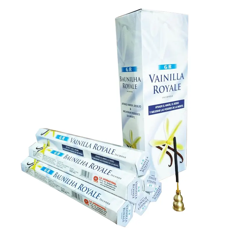 Kreative Luxus hochwertige maßge schneiderte weiße Sticks Weihrauch sechseckige Papier boxen Vanille Weihrauch Verpackungs box