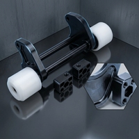 Kit de protection antichute CNC en aluminium anodisé noir pour moto, avec support décalé et patin Delrin, sans découpe