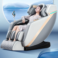 Fauteuil de massage corporel complet 4D SL Track Zero Gravity en cuir lourd, confort américain moderne, pour bureau et maison