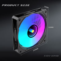 Lovingcool Gaming PC Case Ventilateur de refroidissement ARGB Miroir Design Armoire de bureau Refroidisseur Ventilateur Gaming PC 120 mm Ventilateur de refroidissement à l'air pour PC