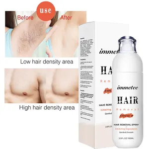 Private Label Hair Removal Creme Spray Underarm Leg Area Low Moq Body Hair Removal Spray For Women And Men