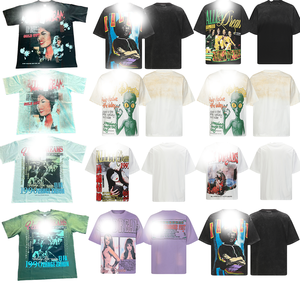 Camiseta de manga corta de algodón puro para hombre, estilo hip hop, informal, con estampado completo inspirado en la <span class=keywords><strong>película</strong></span> Tide, ideal para el verano, transfronteriza. - Product Image 1