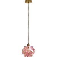 Lustre moderne en verre pour hôtel, suspension florale avec hauteur réglable, LED dimmable, idéal pour chambre à coucher
