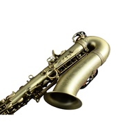 Professional Eb Antique Bronze Finish Brass Construction Easy Install Design Woodwind Instrument Alto Saxophone