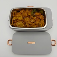 Boîte à lunch électrique rechargeable de 1000 ml avec chauffage sans fil USB en acier inoxydable pour usage extérieur, vente en gros, stock disponible, expédition immédiate