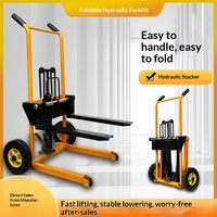 Nouveau mini chariot élévateur manuel hydraulique léger, petit élévateur de levage et de transport, utilisation domestique, pliable et détachable