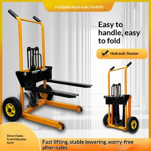 Nouveau <span class=keywords><strong>mini</strong></span> chariot élévateur <span class=keywords><strong>manuel</strong></span> hydraulique léger, petit élévateur de levage et de transport, utilisation domestique, pliable et détachable - Product Image 2
