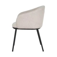 Chaise de Salle à Manger Moderne pour Bureau, Maison et Hôtel avec Dossier Rembourré, Structure Métallique et Panneau MDF pour Mobilier d'Intérieur