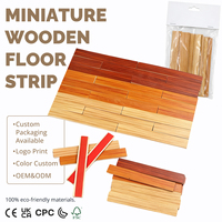 Planches adhésives en bois pour maison de poupée miniature 1:12, grain de bois réaliste, décoration de cuisine DIY, vente en gros personnalisée ODM OEM