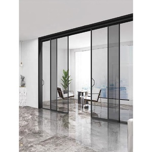 Trong khung không khung thiết kế nội thất nhà bếp có thể thu vào màn hình bay cho kính Philippines trượt nhôm đôi cửa kính - Product Image 1