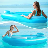 Chaises longues gonflables de luxe pour piscine, 3 places, en PVC 0,3 mm, avec couleur et taille personnalisées