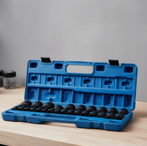 Набор глубоких ударных шестигранных торцевых ключей (бит) из хромомолибденовой стали S2, 31 шт., 1/2 дюйма, метрические, 6-гранные, 200 мм, с черным оксидированием, для авто/автомобилей, DIY, промышленного применения, OEM/ODM - Product Image 4